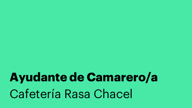 Ayudante de Camarero/a