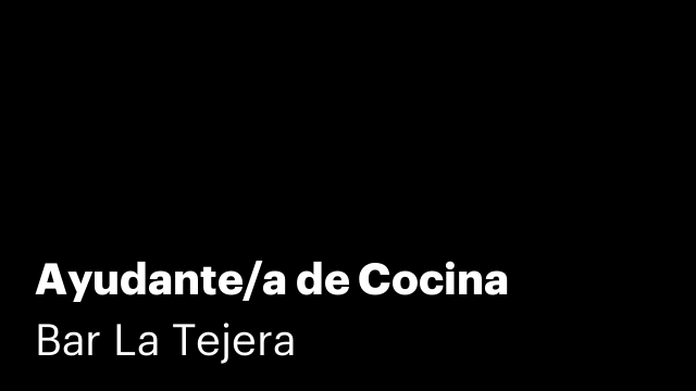 Ayudante/a de Cocina