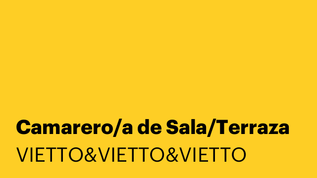 Camarero/a de Sala/Terraza