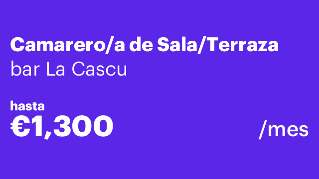 Camarero/a de Sala/Terraza