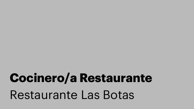 Cocinero/a Restaurante