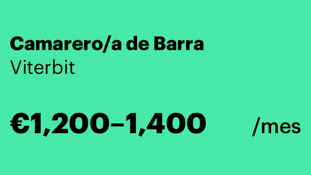 Camarero/a de Barra