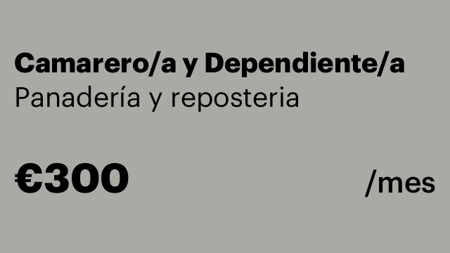 Camarero/a y Dependiente/a