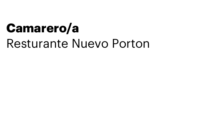 Camarero/a