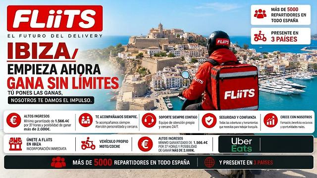 Repartidor/a UBER con moto propia para IBIZA