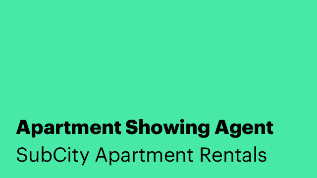 Apartment Showing Agent