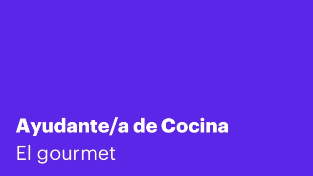 Ayudante/a de Cocina