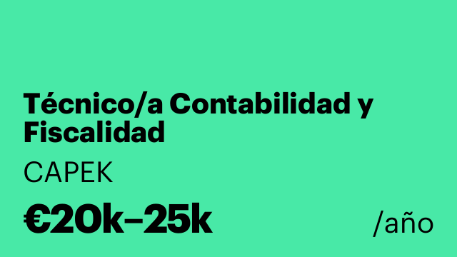 Técnico/a Contabilidad y Fiscalidad