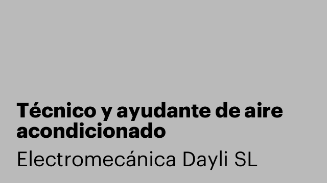 Técnico y ayudante de aire acondicionado