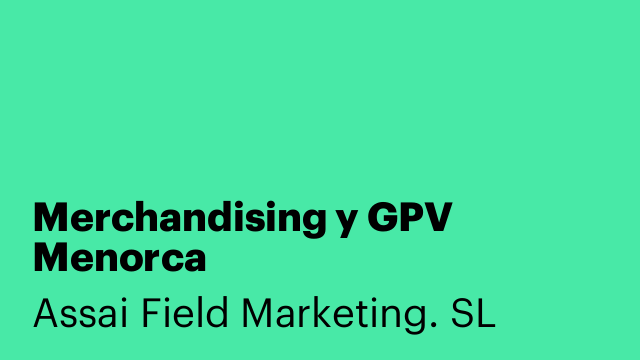 Merchandising y GPV Menorca