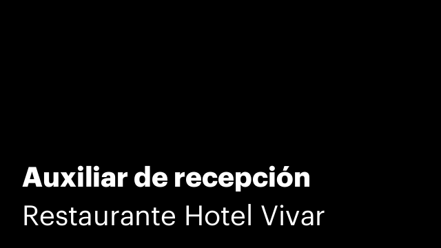 Auxiliar de recepción