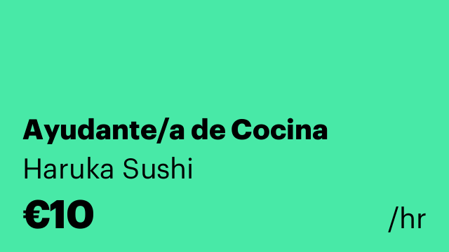 Ayudante/a de Cocina