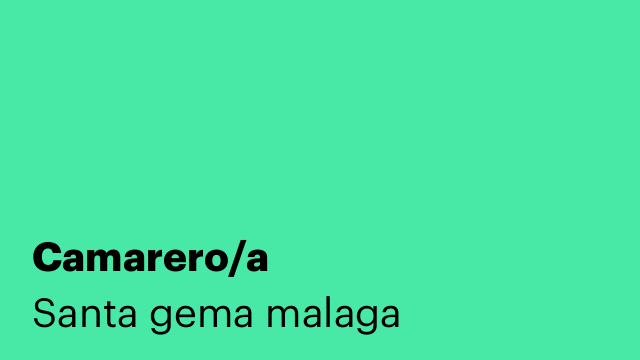 Camarero/a