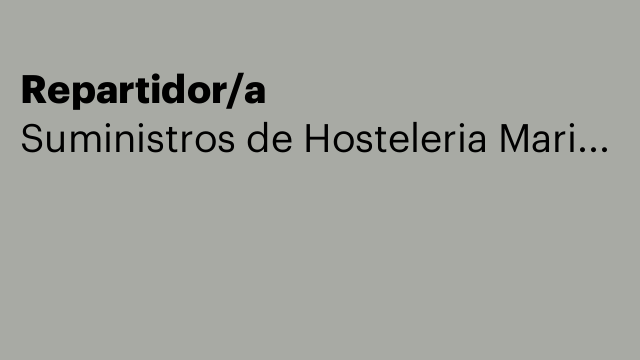 Repartidor/a