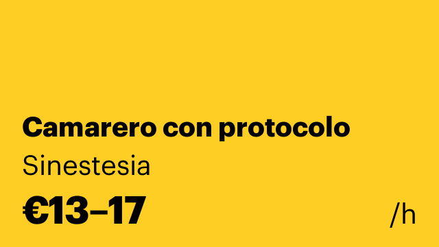 Camarero con protocolo