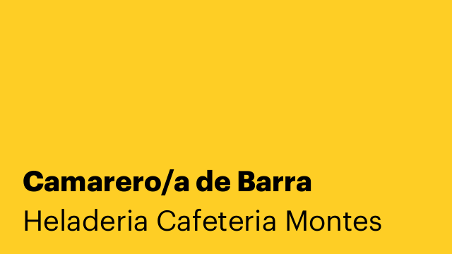 Camarero/a de Barra
