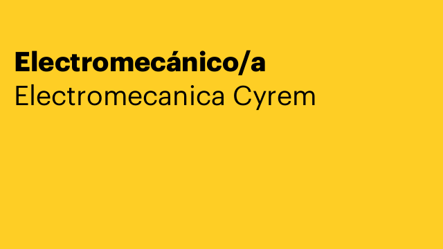 Electromecánico/a