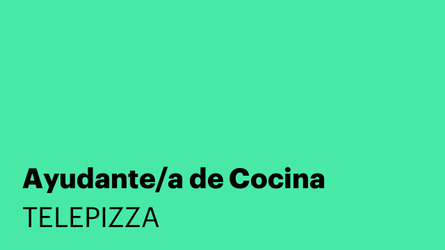 Ayudante/a de Cocina