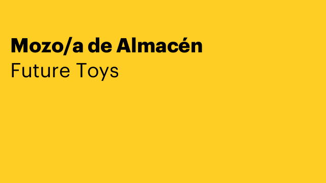 Mozo/a de Almacén