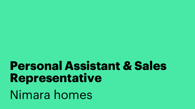 Personal Assistant & Sales Representative