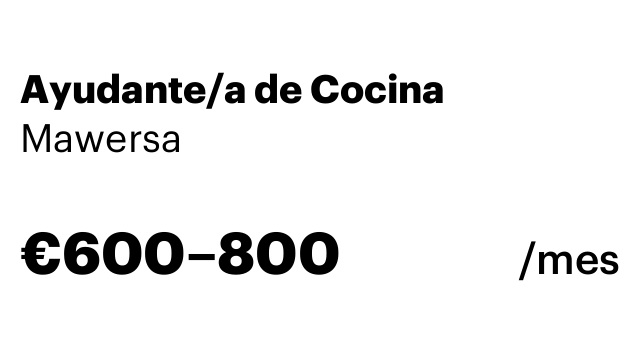 Ayudante/a de Cocina