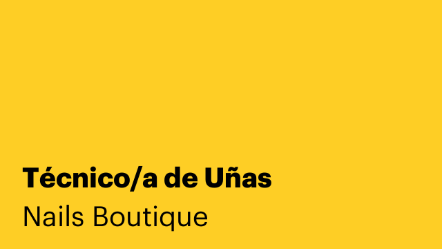 Técnico/a de Uñas
