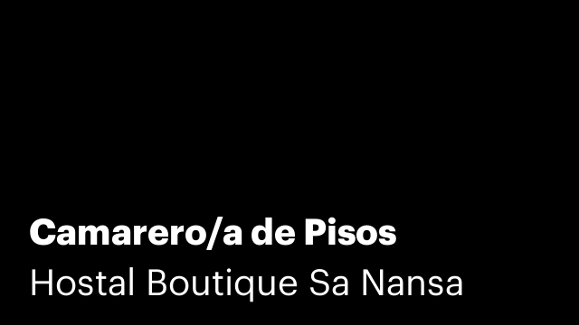 Camarero/a de Pisos