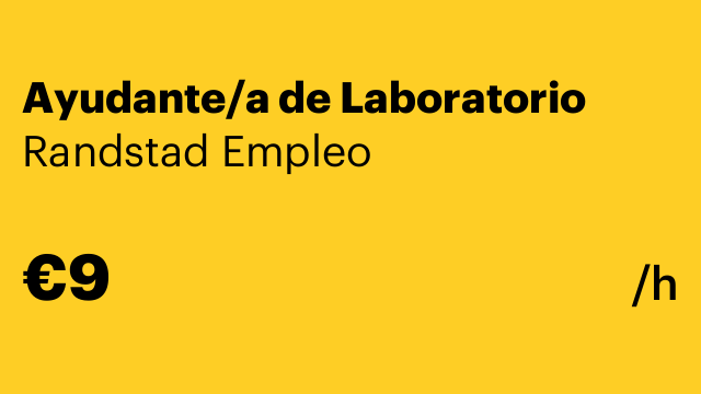 Ayudante/a de Laboratorio