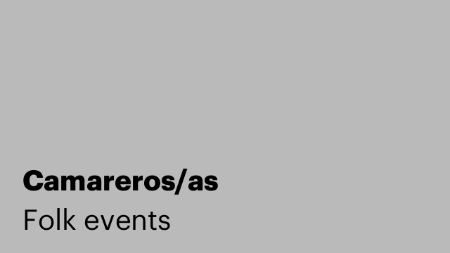 Camareros/as