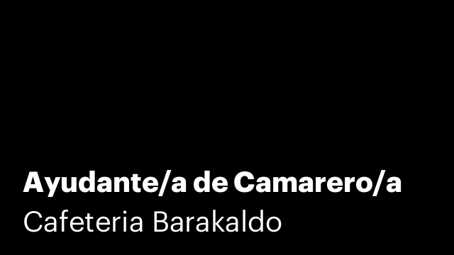 Ayudante/a de Camarero/a