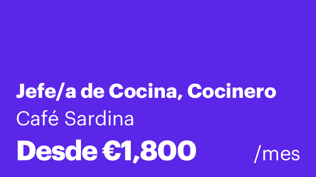 Jefe/a de Cocina, Cocinero