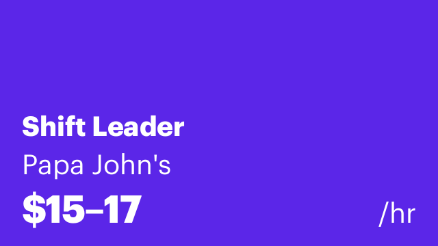 Shift Leader