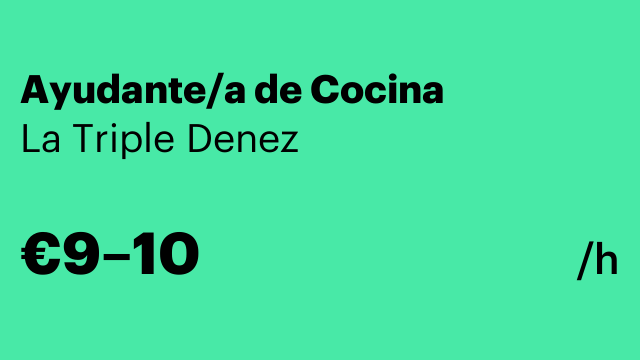 Ayudante/a de Cocina