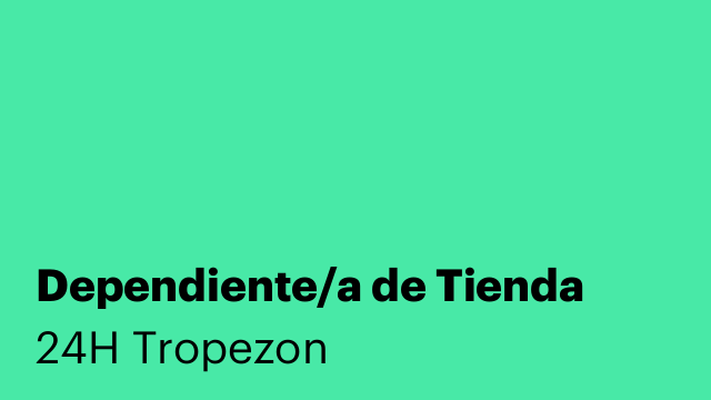 Dependiente/a de Tienda
