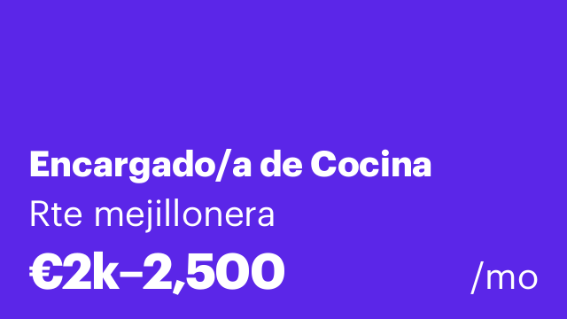 Encargado/a de Cocina