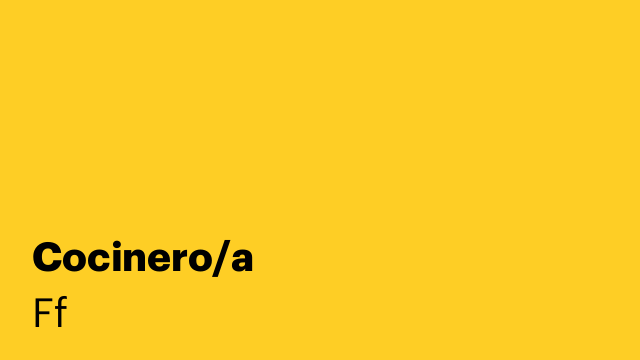 Cocinero/a