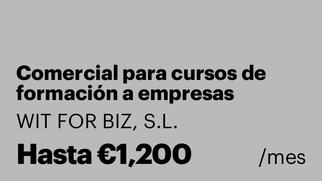 Comercial para cursos de formación a empresas