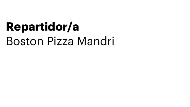 Repartidor/a