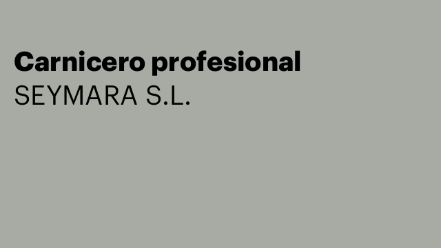 Carnicero profesional