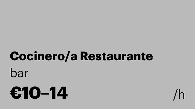 Cocinero/a Restaurante