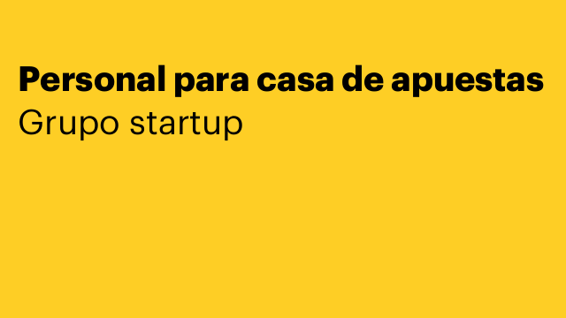 Personal para casa de apuestas
