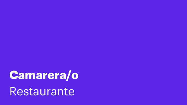 Camarera/o