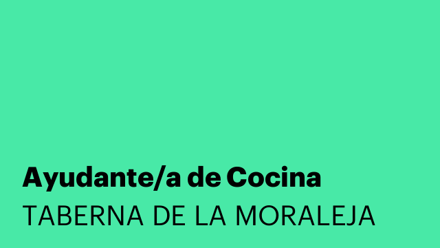 Ayudante/a de Cocina