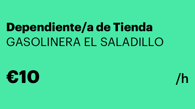 Dependiente/a de Tienda