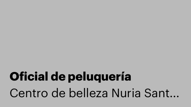 Oficial de peluquería