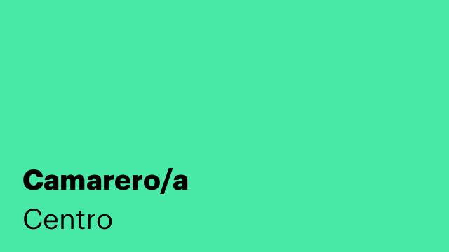 Camarero/a