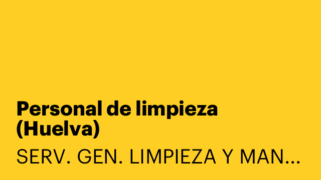 Personal de limpieza (Huelva)