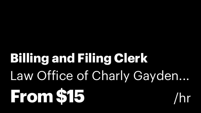 Billing and Filing Clerk