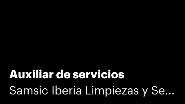 Auxiliar de servicios