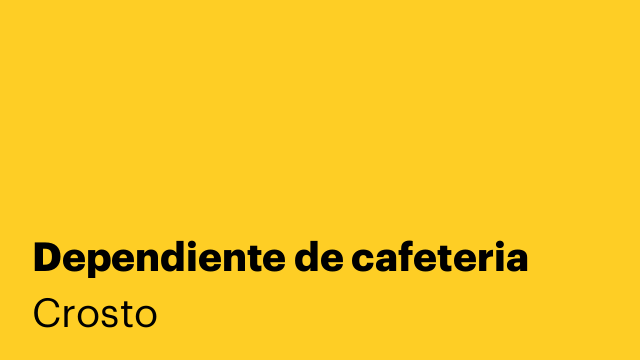 Dependiente de cafeteria